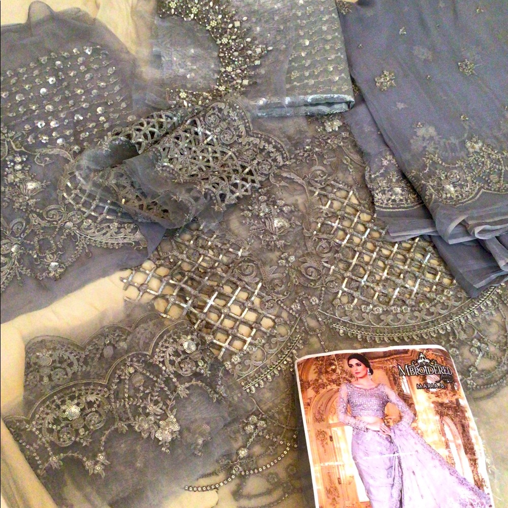 Maria b pakistani indian saree unstitch